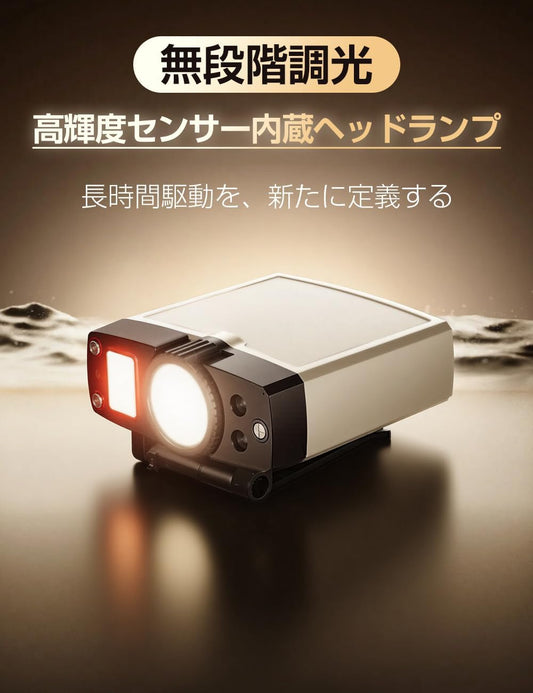 Aestiquo T66 ヘッドライト - 1000ルーメン 高感度ハンドセンサー 180°調節 虫よけ赤色LED 5モード 防水 超軽量 アウトドア キャンプ 夜釣り 防災-ヘッドランプ-Aestiquo