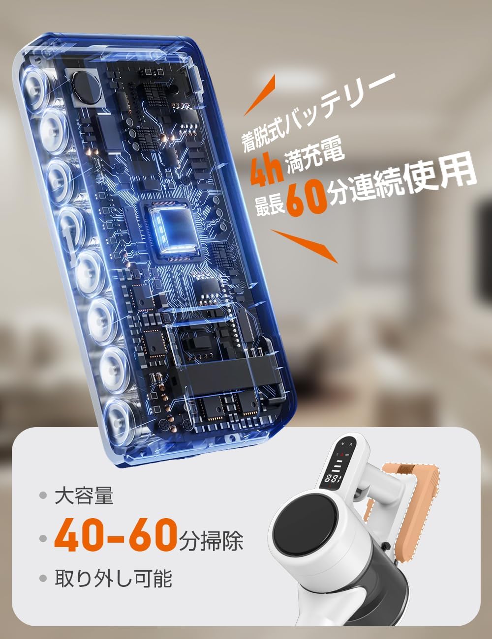 Aestiquo コードレス掃除機|55kPa超強力|2025新モデル|充電スタンド付|PSE認証