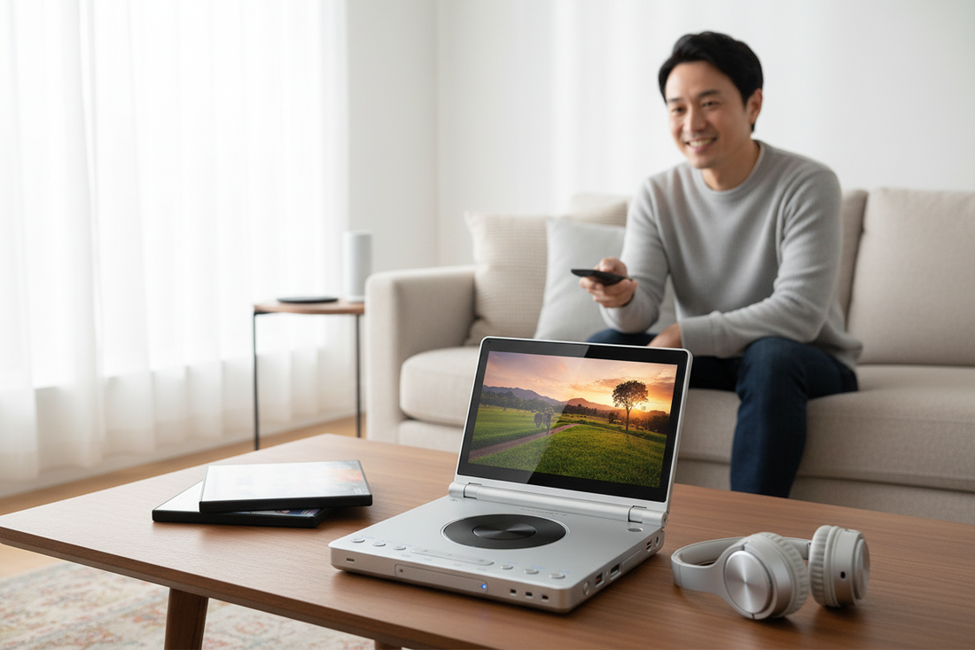 リビングでくつろぎながら使えるポータブルDVDプレーヤー 選び方のポイント紹介