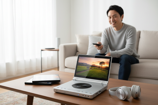 リビングでくつろぎながら使えるポータブルDVDプレーヤー 選び方のポイント紹介