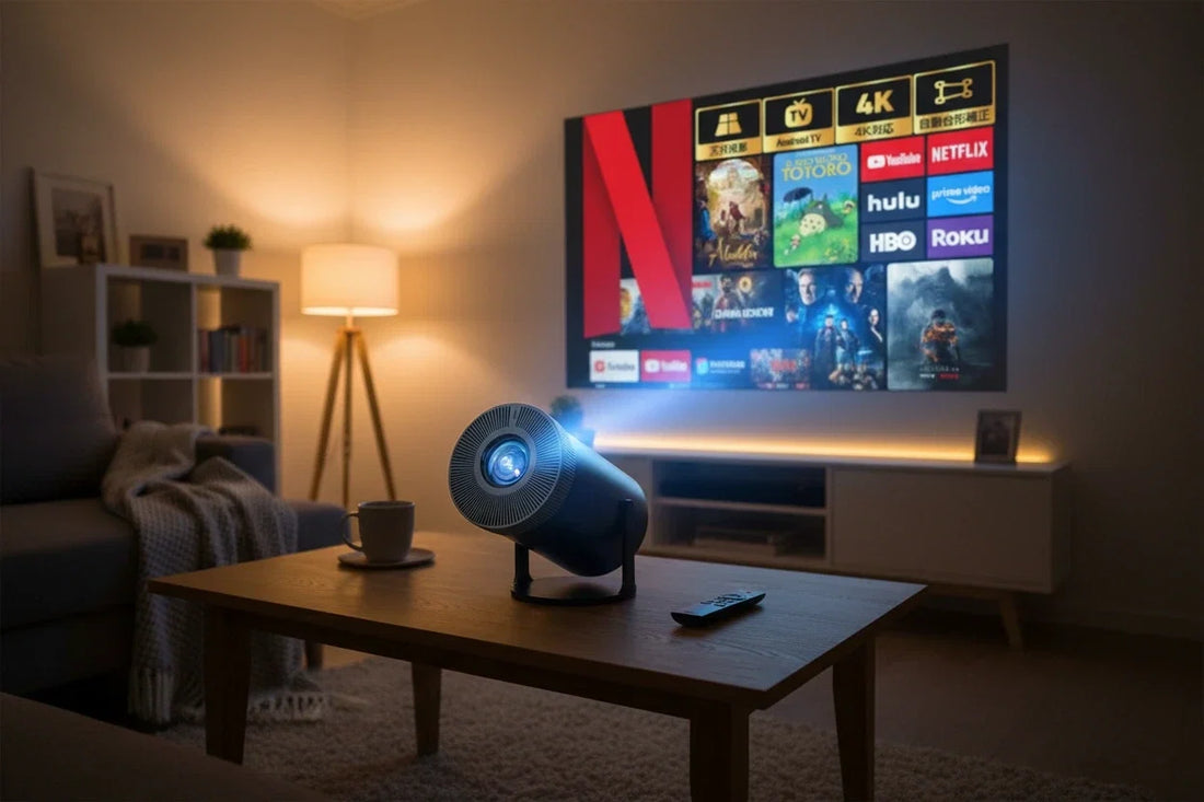Android TV内蔵プロジェクターのメリットと選び方｜Netflix・YouTubeをリモコン一つで楽しむ方法