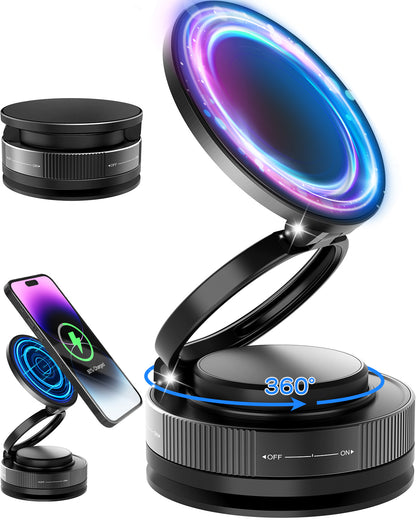 スマホホルダー 車 マグネット【 24×N55磁石★360°回転】車載ホルダー MagSafeホルダー 高級合金 片手操作 1秒着脱 車 スマホスタンド 車載スマホホルダー 携帯ホルダー 回転 折りたたみ式 iPhone/Android全機種と全車種対応