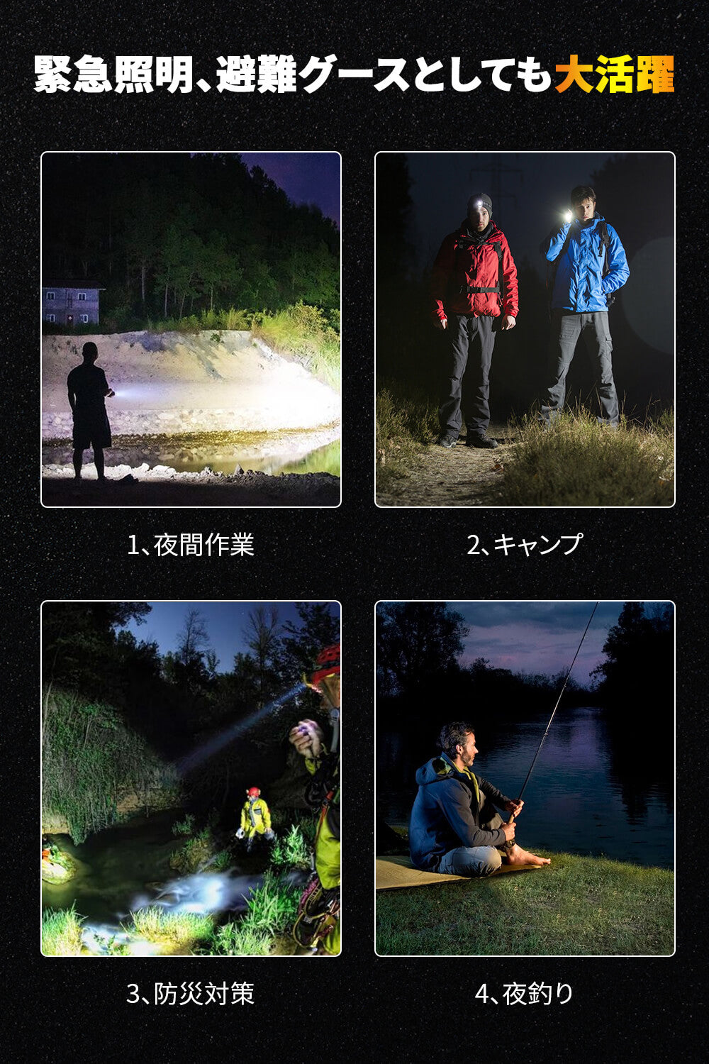 AESTIQUO プロ用ズームライト M35 | 16000LM超輝度・5000mAhType-C充電・4モード防災対応