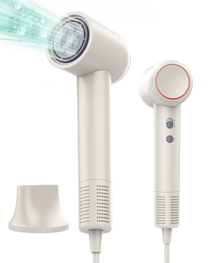 【3億マイナスイオン】ヘアドライヤー 大風量 高速速乾 ドライヤー 1300W 速乾 静電気抑制 NTC温度制御システム 過熱防止 4段階温度調節&2段階風量 【温冷リズム】 PSE 集風ノズル/収納ホルダー付き コンパクト 髪質改善 ヘアケア 美髪 時短 ギフト