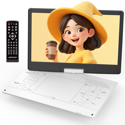 【業界革新 目の保護モード搭載】ポータブルDVDプレーヤー 17.9型 DVDプレーヤー ポータブル 15.6インチ液晶 5000mAh大容量 6時間連続再生 リージョンフリー ポータブルDVD レジューム機能 270度回転 TV同期可能 SDカード/USBに対応 語学学習 操作簡単