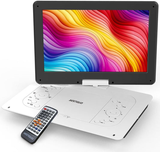 14.1インチ ポータブルDVDプレーヤー 大画面 高画質1280×800 車載用/家庭用/旅行用 HDMI・USB・SD対応 リモコン付属 日本語説明書付き
