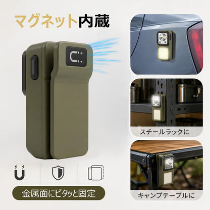 ランニングライト クリップ式｜700ルーメン・手かざしセンサー・IPX7防水・USB-C充電【Aestiquo】