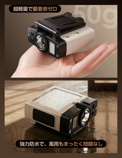 Aestiquo T66 ヘッドライト - 1000ルーメン 高感度ハンドセンサー 180°調節 虫よけ赤色LED 5モード 防水 超軽量 アウトドア キャンプ 夜釣り 防災