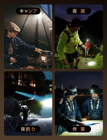 Aestiquo T66 ヘッドライト - 1000ルーメン 高感度ハンドセンサー 180°調節 虫よけ赤色LED 5モード 防水 超軽量 アウトドア キャンプ 夜釣り 防災