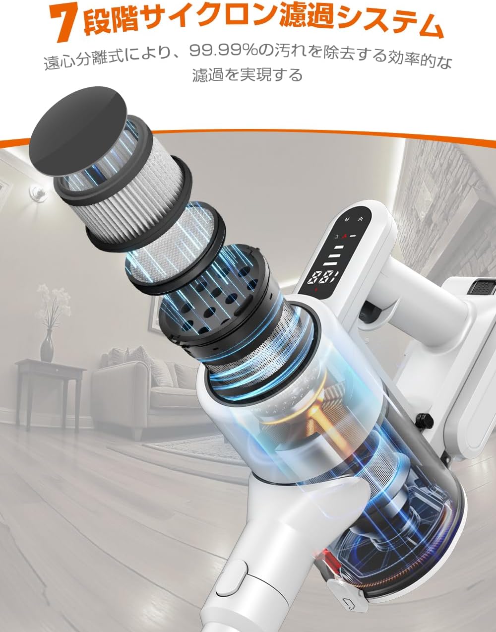 Aestiquo コードレス掃除機｜55kPa超強力｜2025新モデル｜充電スタンド付｜PSE認証