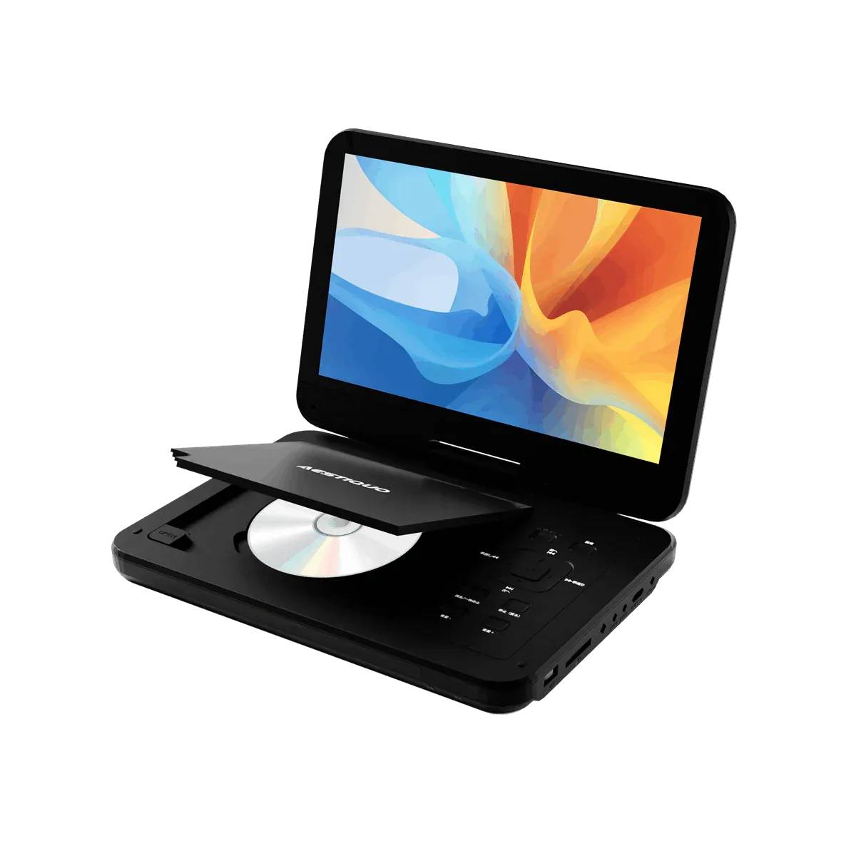 AESTIQUO ポータブル DVD プレーヤー PD101ブラック｜10.5 インチ液晶
