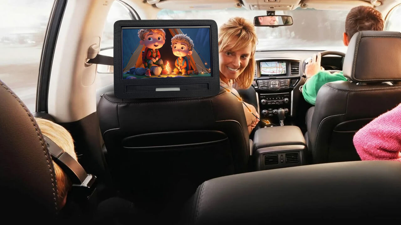 動画を読み込む: AESTIQUO ポータブルDVDプレーヤー アングルマーク消し方法