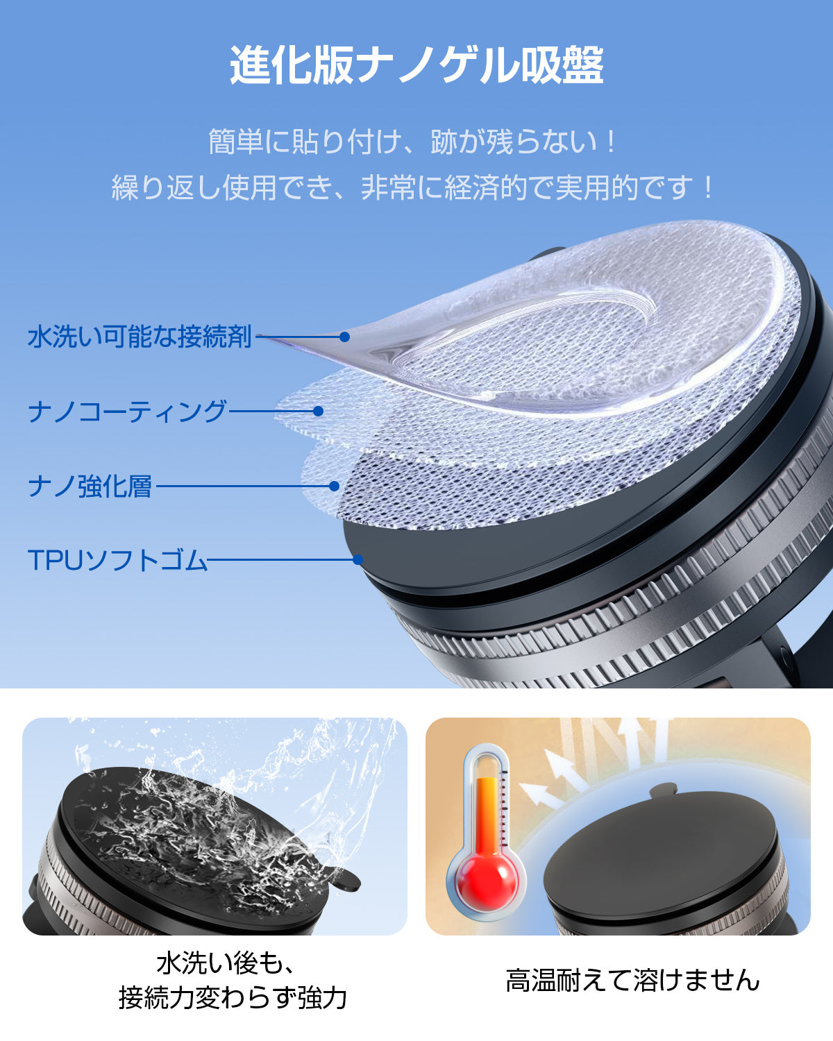 スマホホルダー 車 マグネット【24×N55磁石+真空吸盤】360度多角度調節 Mag-safeホルダー 片手操作 1秒で着脱 高級合金素材 スマホスタンド 車載スマホホルダー 携帯ホルダー 折りたたみ式 ナノゲル吸着 iPhone&Android多機種と多車種対応