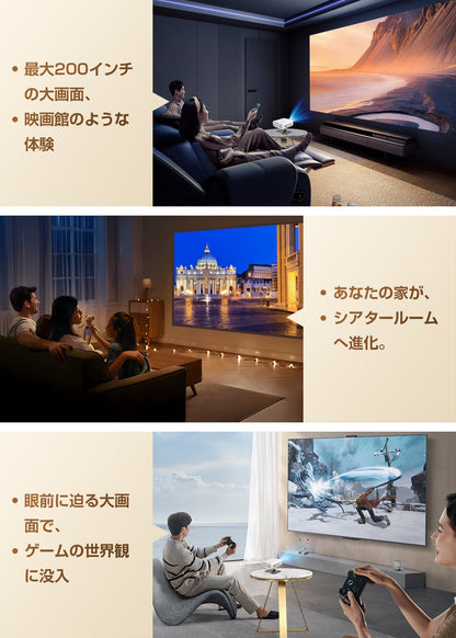 プロジェクター 小型 天井投影 180°回転可能 【スタンド/天吊り/壁掛け金具付き】有線ミラリング 1080P 4K対応 20000LM 家庭用プロジェクター 短距離投影 50％ズーム Bluetooth5.3 HiFiスピーカー スマホ/PC/DVD/Switch対応