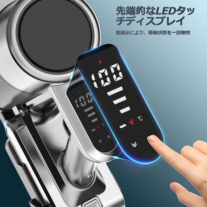 掃除機 コードレス【11月新登場！65Kpa強力吸引&収納充電スタント付き】 コードレス掃除機 LEDライト付き サイクロン式 700Ｗハイパワー 3段吸引力 LED液晶 軽量 伸縮パイプ 着脱式バッテリー 長時間稼働 カーペット/ソファー/カーテン/車